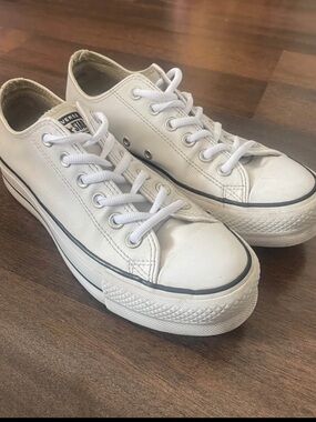 Converse Low Top Men’s Sneakers - White with Black Trim